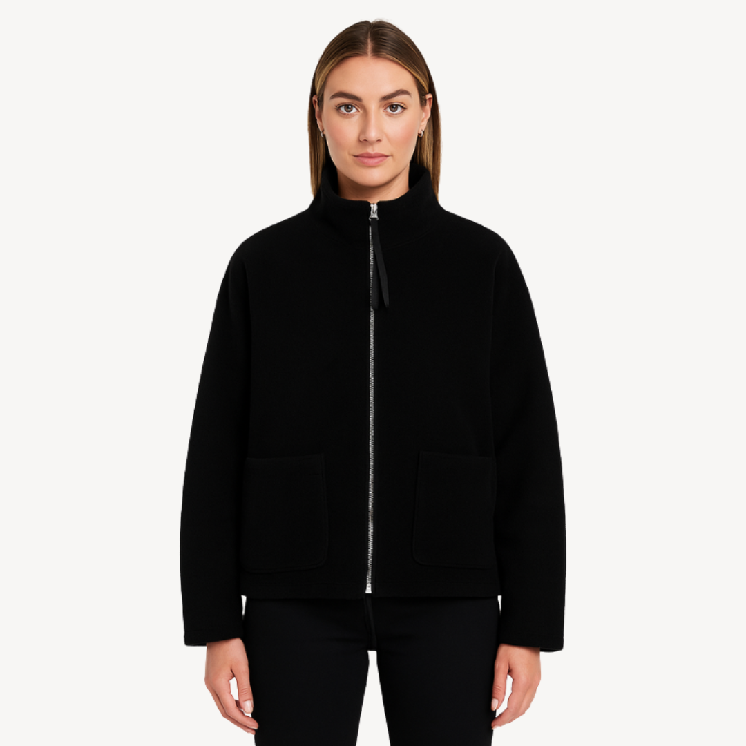 Drune | Damen Bequeme Zip-Up Fleecejacke