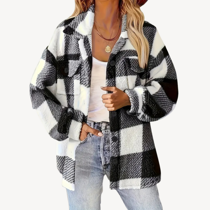 Drune | Karo Fleecejacke für Damen