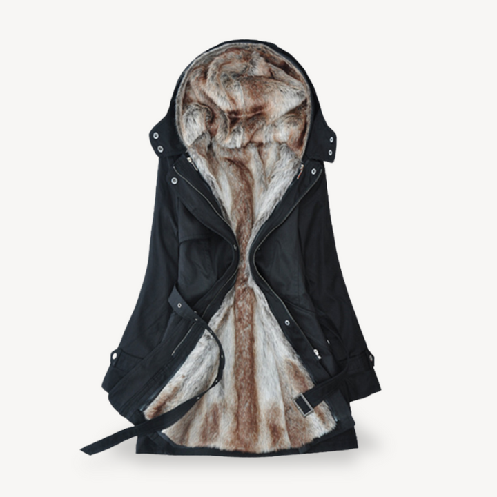Drune | Damen Parka-Jacke mit Kunstfellfutter