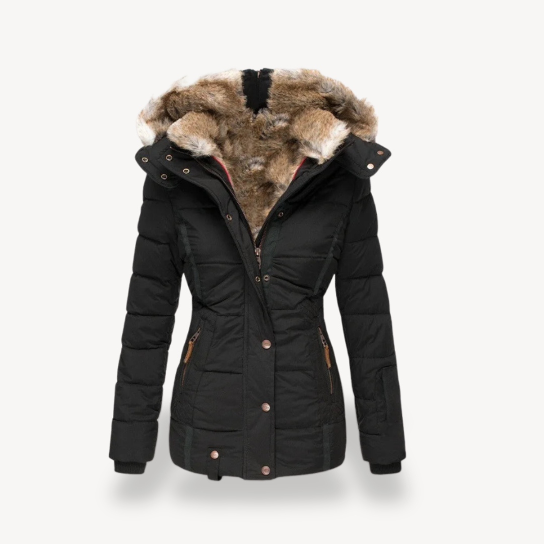 Drune | Damen Kunstfellgefütterte Pufferjacke