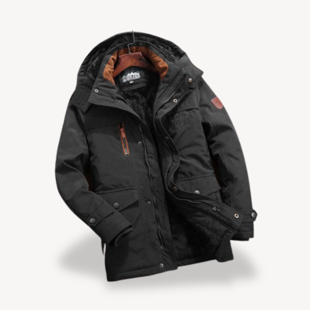 Drune | Winter Parka Jacke mit Fleece-Futter