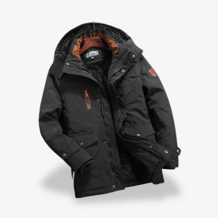 Drune | Winter Parka Jacke mit Fleece-Futter