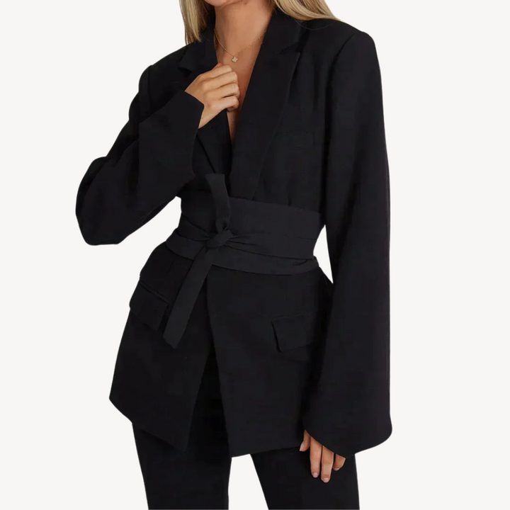 Drune | Damen Gürtel-Blazer – Elegante Anzugjacke