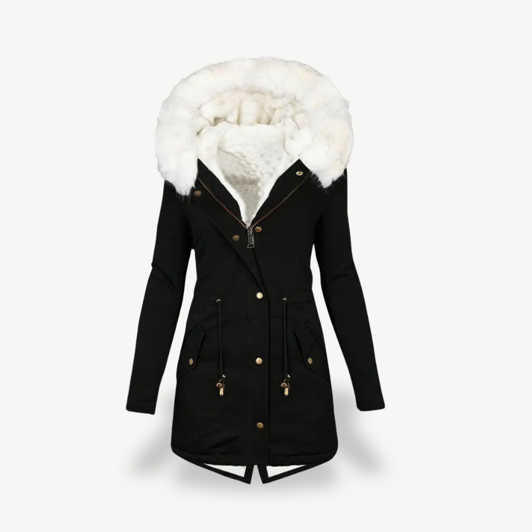 Drune | Damen Kunstpelz Kapuzen Parka Jacke