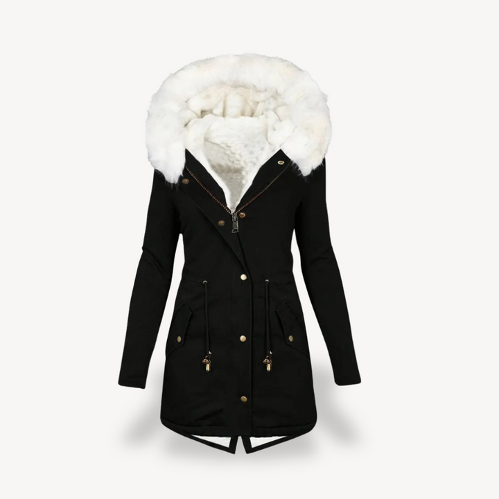 Drune | Damen Kunstpelz Kapuzen Parka Jacke