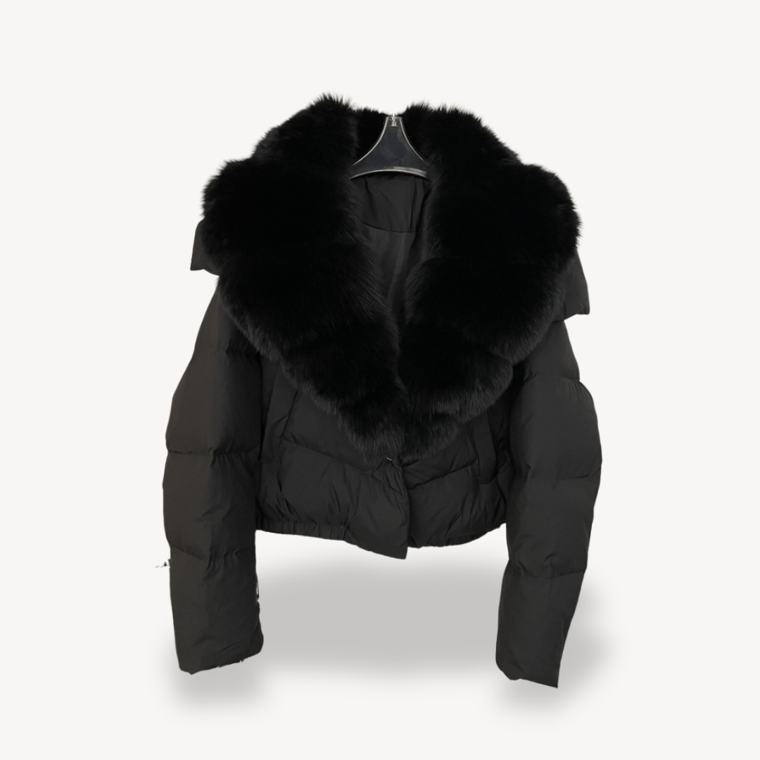 Drune | Winter Pufferjacke mit Kunstfellkragen für Damen