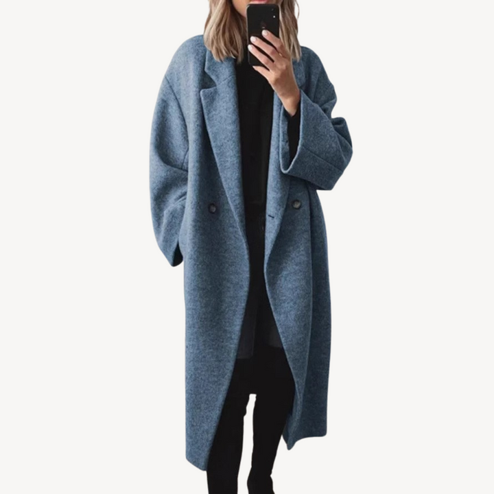 Drune | Damen Wollmischung Doppelreiher Mantel