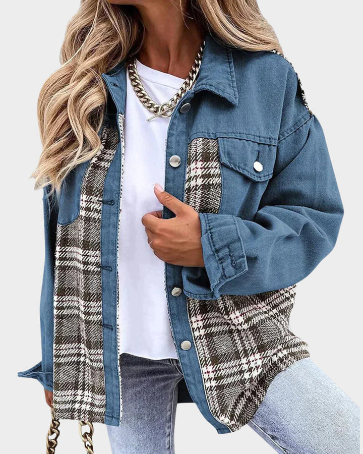 Drune | Modische Weinlese Denim Damenjacke