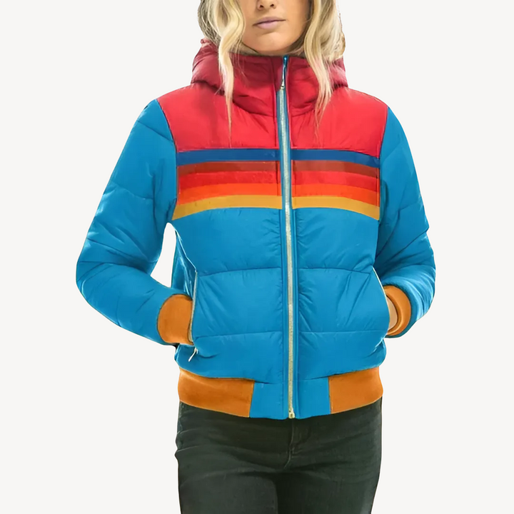 Drune | Damen Pufferjacke mit Streifen