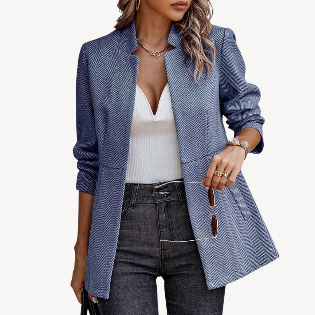 Drune | Damen Fischgrät Blazerjacke