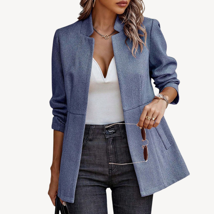 Drune | Damen Fischgrät Blazerjacke