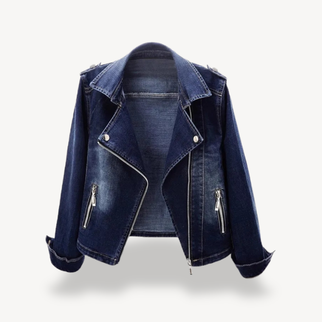 Drune | Denim Bikerjacke für Damen