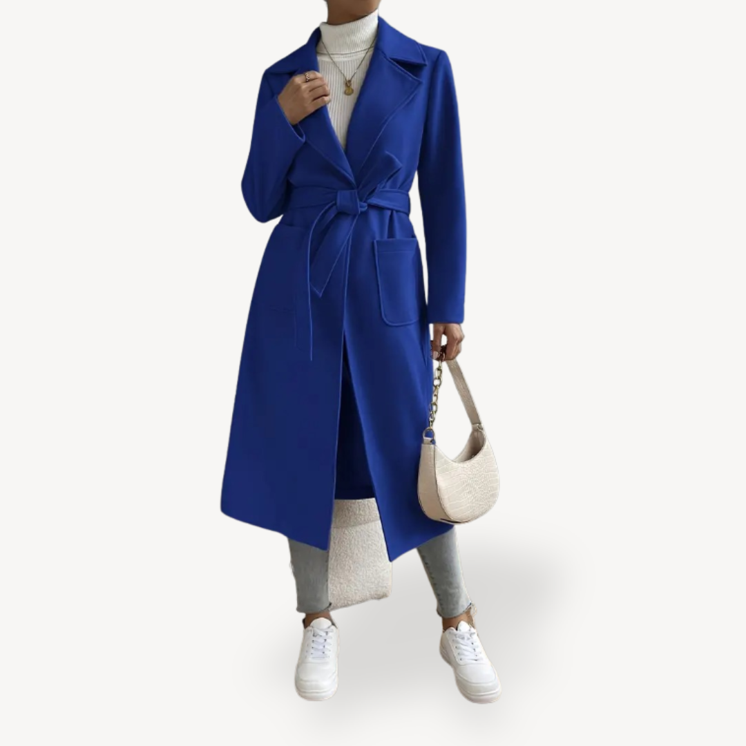 Drune | Damen Langer Offener Mantel mit Taschen