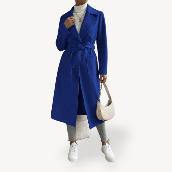 Drune | Damen Langer Offener Mantel mit Taschen