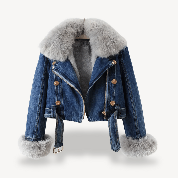 Drune | Kunstpelzgefütterte Denimjacke für Frauen