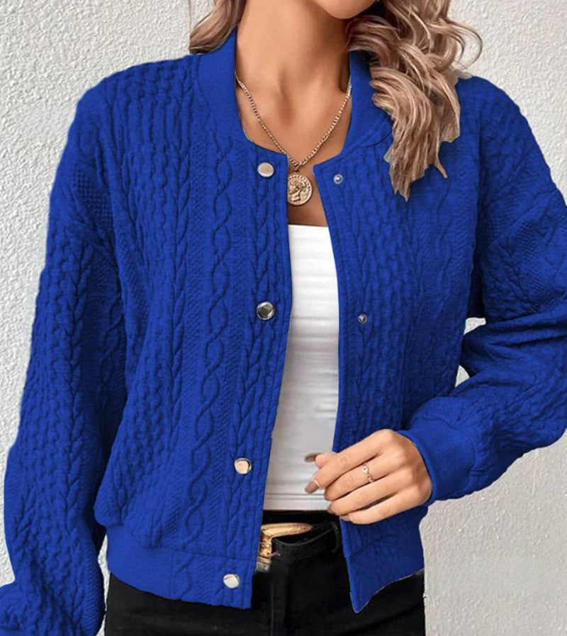 Drune | Jacquard Stehkragen Freizeitjacke