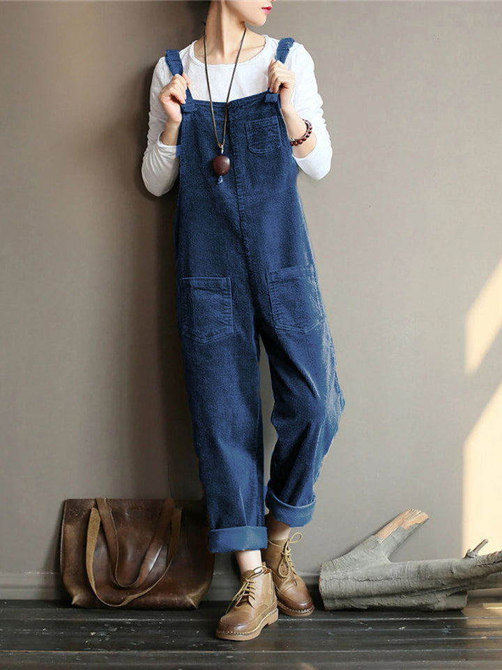 Drune | Samt Jumpsuit mit weiten Beinen | Stilvolles und bequemes Design