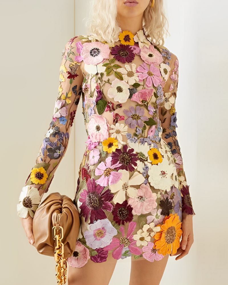 Drune | Blumen-Kleid mit Feinen Details