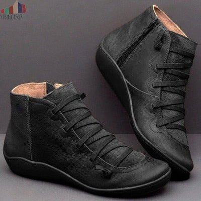 Drune | Stiefeletten - Echtes Leder - Reißverschluss - Stylisches Design - Bequeme Sohle