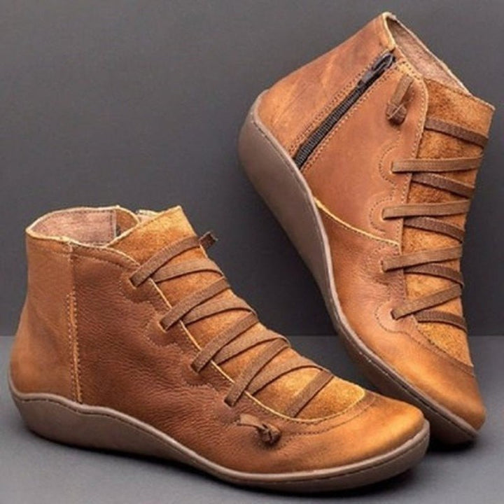 Drune | Stiefeletten - Echtes Leder - Reißverschluss - Stylisches Design - Bequeme Sohle