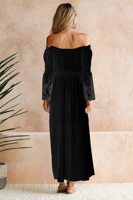 Drune | Bohemian Baumwollspitzen Maxikleid