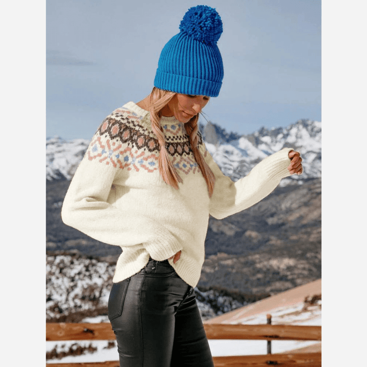 Drune | Nordisk Strickpullover Wollmischung Vintage Winterstil