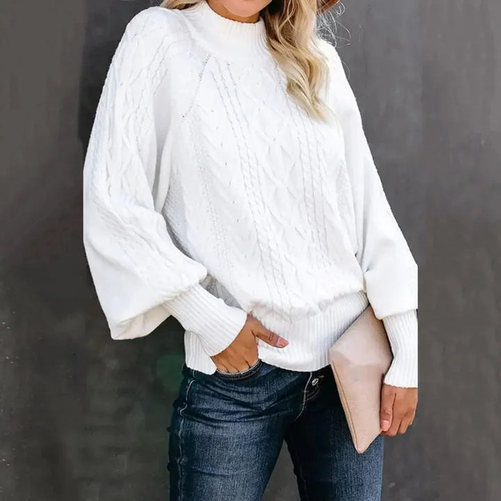 Drune | Chunky Strickpullover mit Hohem Kragen Kabelstrick Design Warme Bequemlichkeit