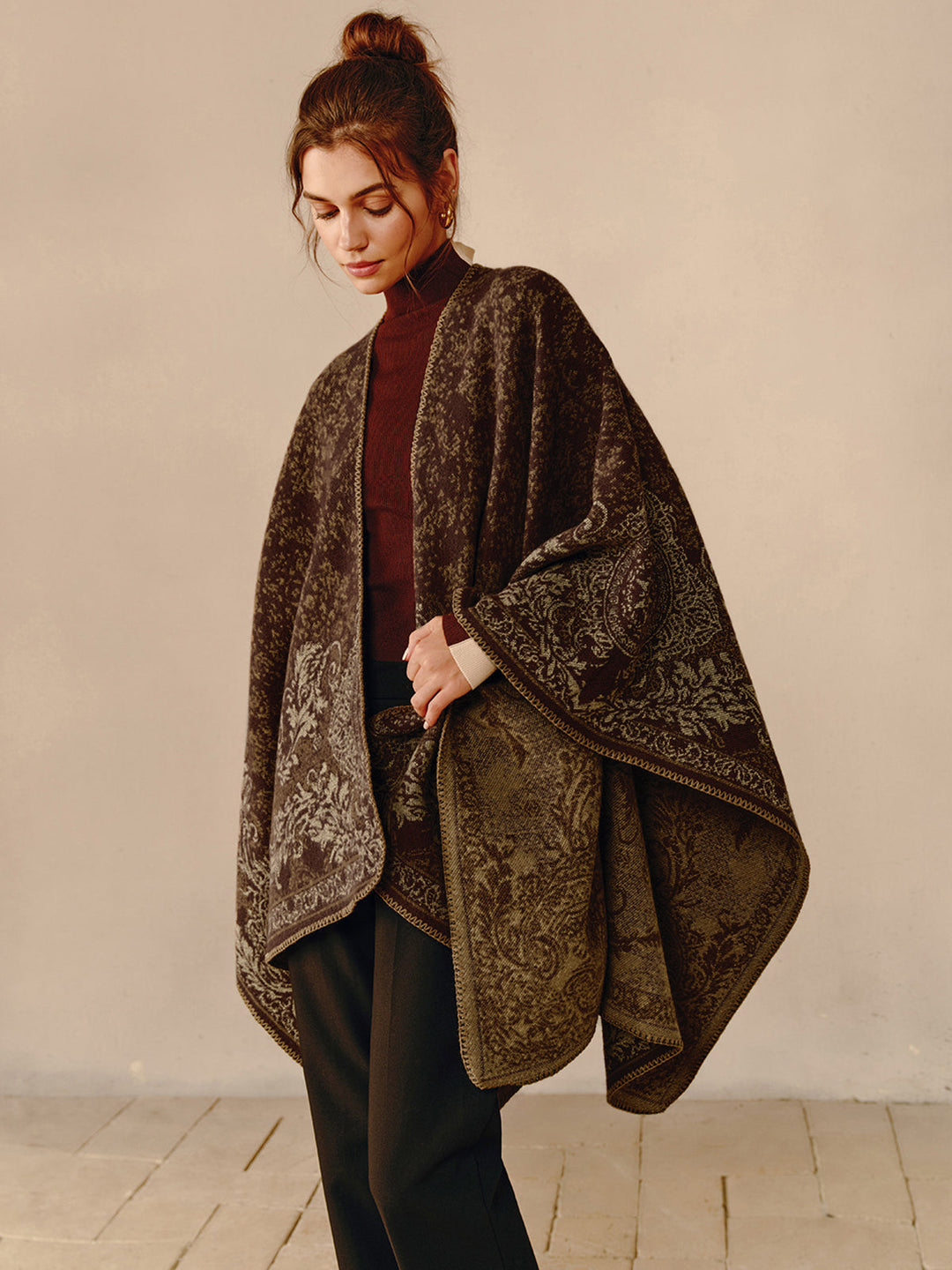 Drune | Boho Doppelseitiger Poncho