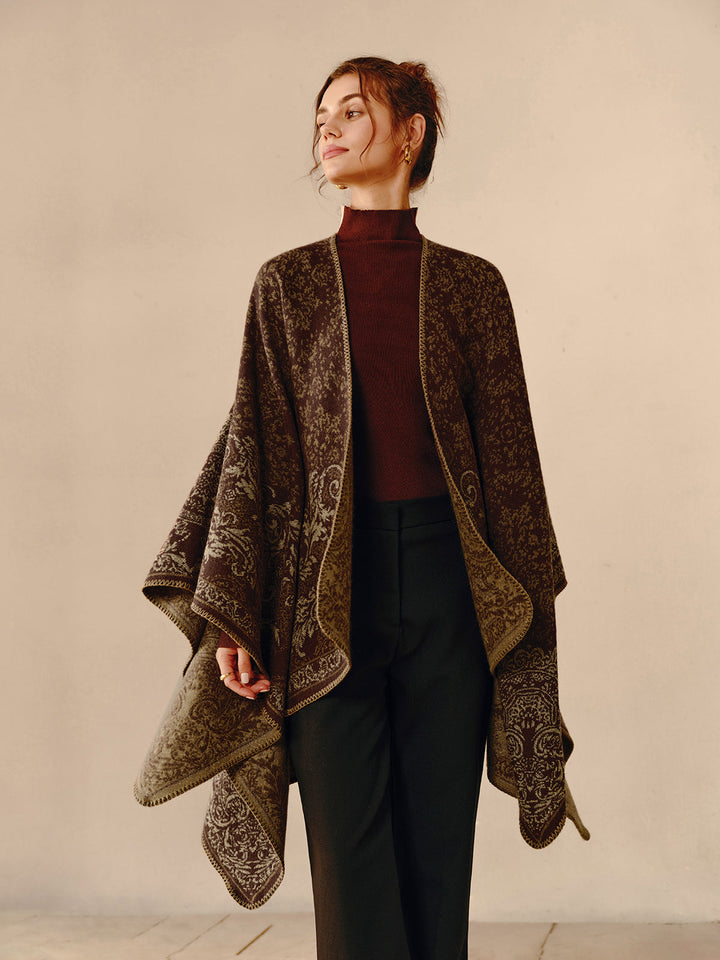 Drune | Boho Doppelseitiger Poncho