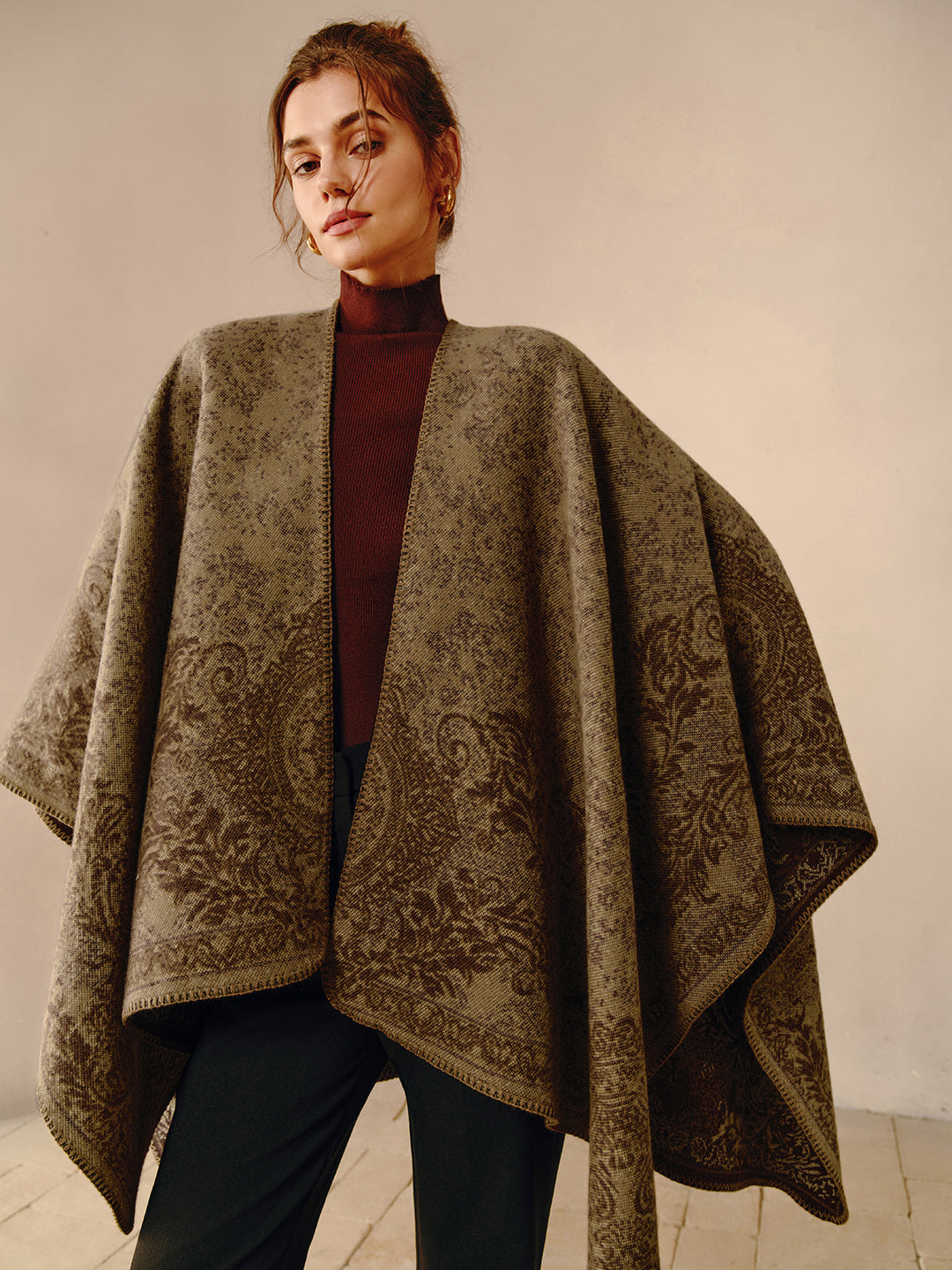 Drune | Boho Doppelseitiger Poncho