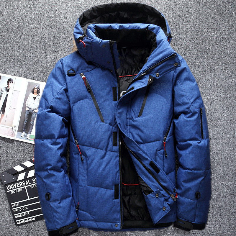 Drune | Herren Winterjacke mit Kapuze und stilvollem Reißverschlusstaschen Design