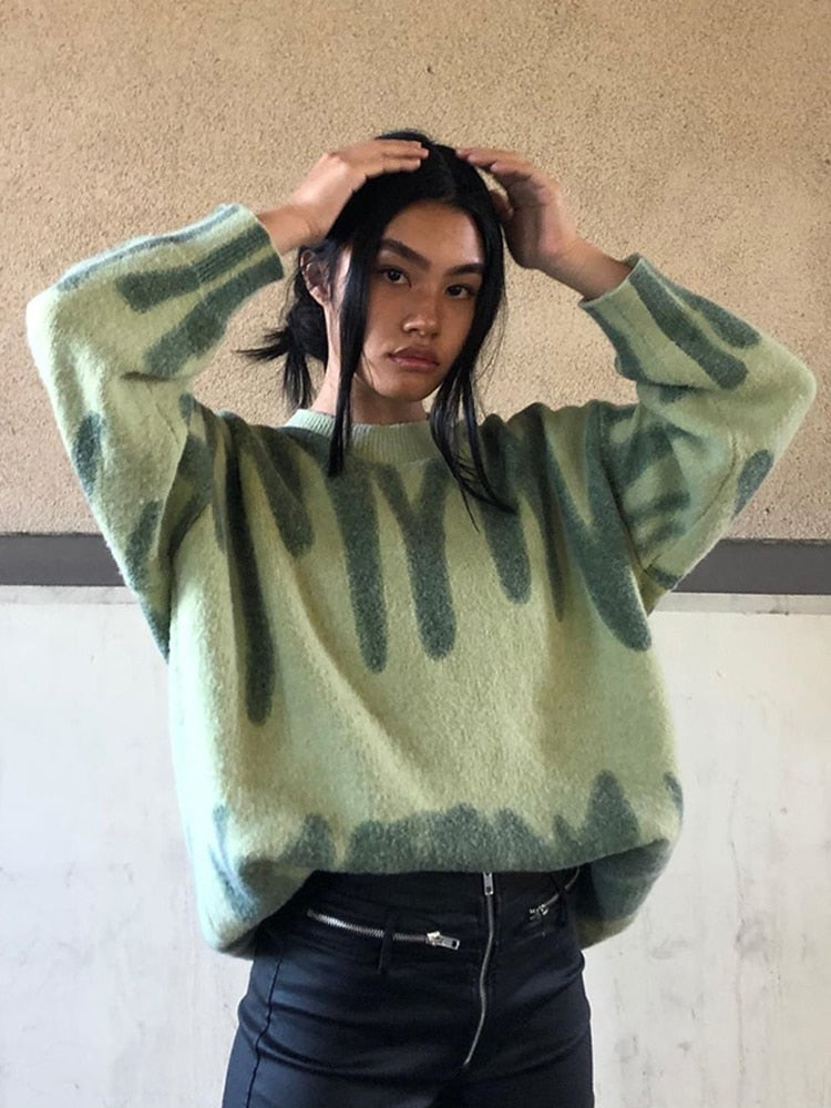 Drune | Damen gestreifter Strickpullover