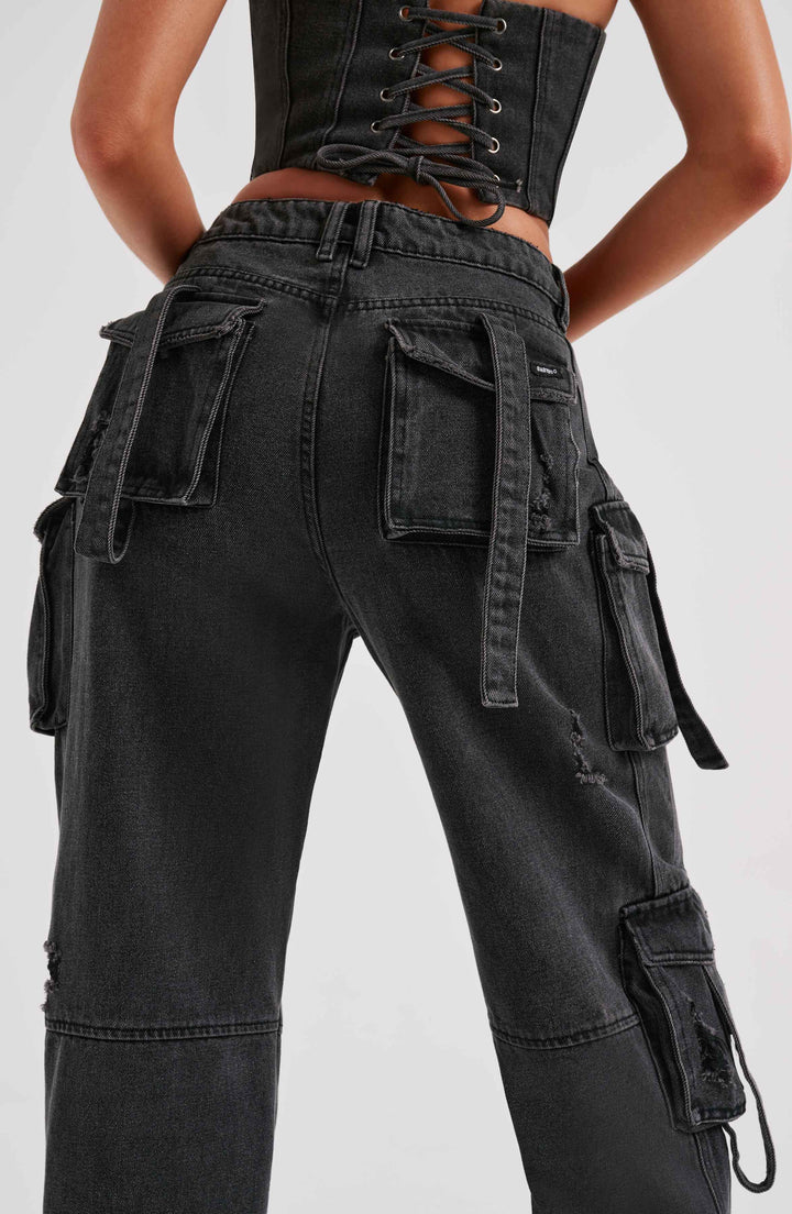 Drune | Denim Cargo Pure Eleganz für Damen