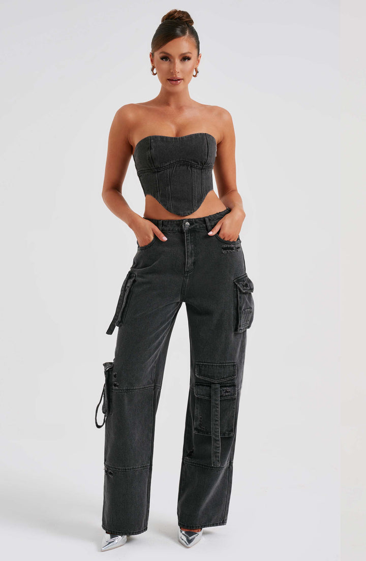 Drune | Denim Cargo Pure Eleganz für Damen