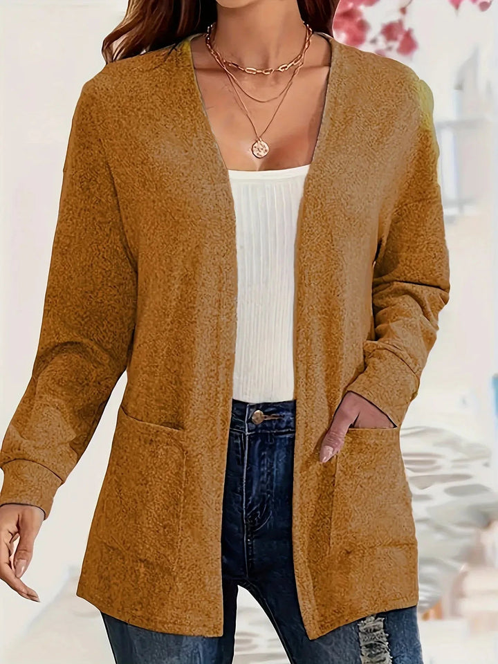 Drune | Stilvolle Strickjacke mit Offener Front & Taschen