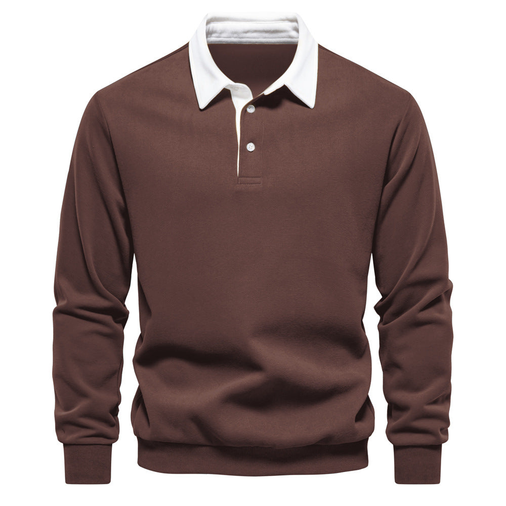 Drune | Langarm-Polo-Kragen-Sweatshirt