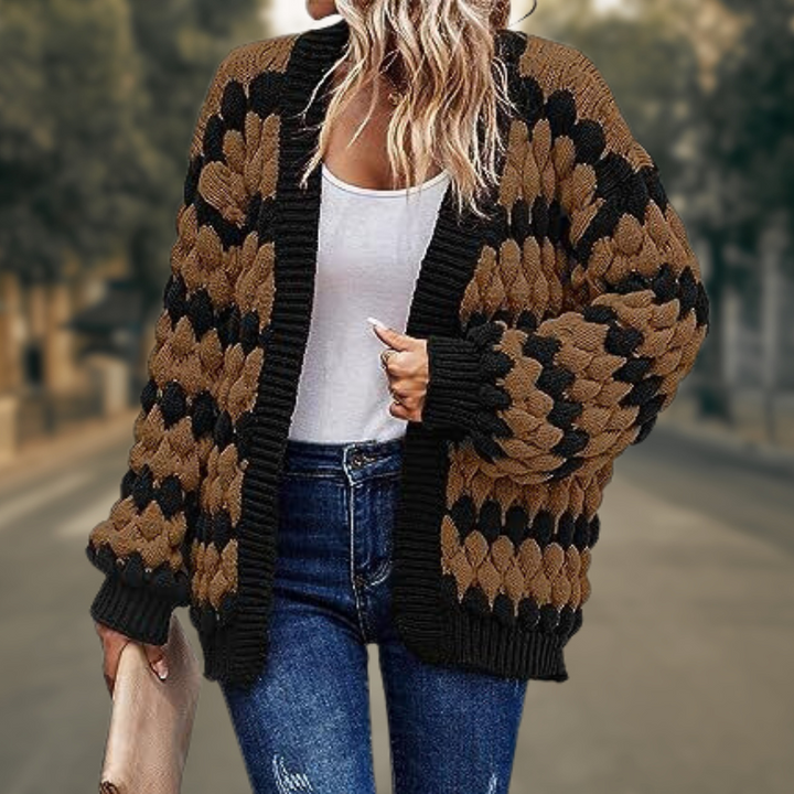 Drune | Chunky StrickStrickjacke Übergroß Passform Offene Front Weich Und Bequem