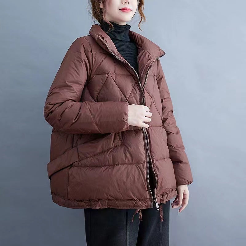Drune | Taschen Patchwork Feine Baumwolle Gefütterte Mäntel Mit Reißverschluss Winter