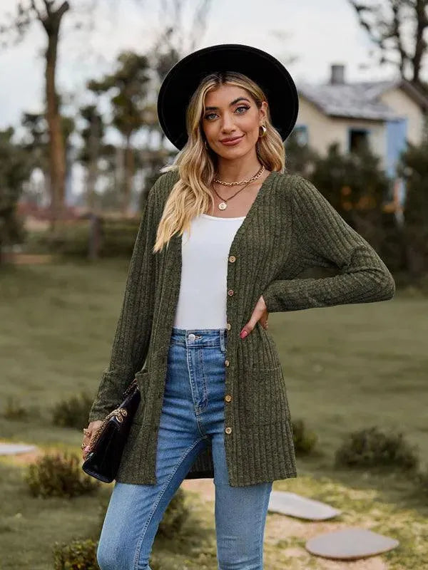 Drune | Gewebte Damen Strickjacke Pullover