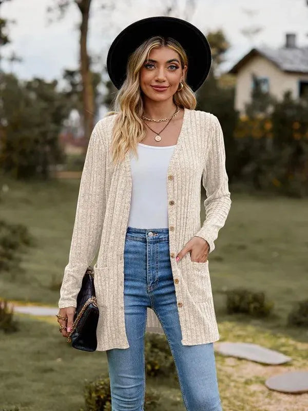 Drune | Gewebte Damen Strickjacke Pullover