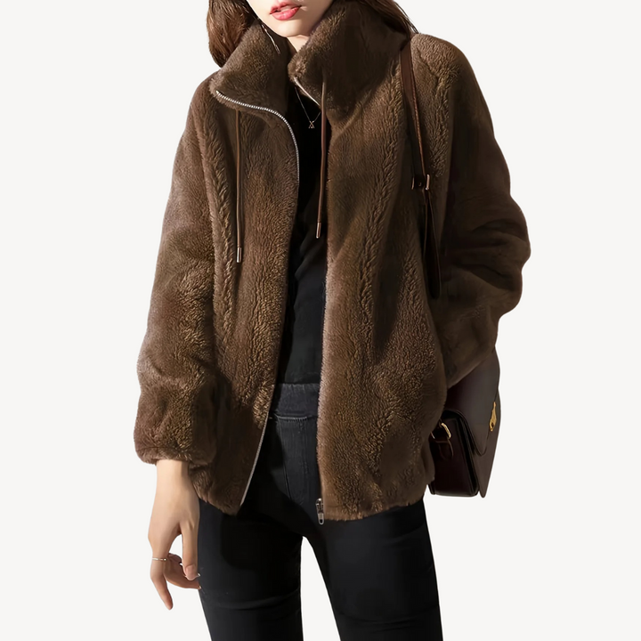 Drune | Damen Kunstpelz Zip-Up Jacke