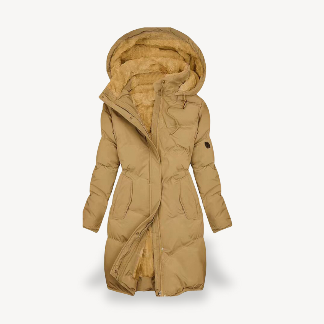 Drune | Damen Pufferjacke mit Kunstpelzfutter