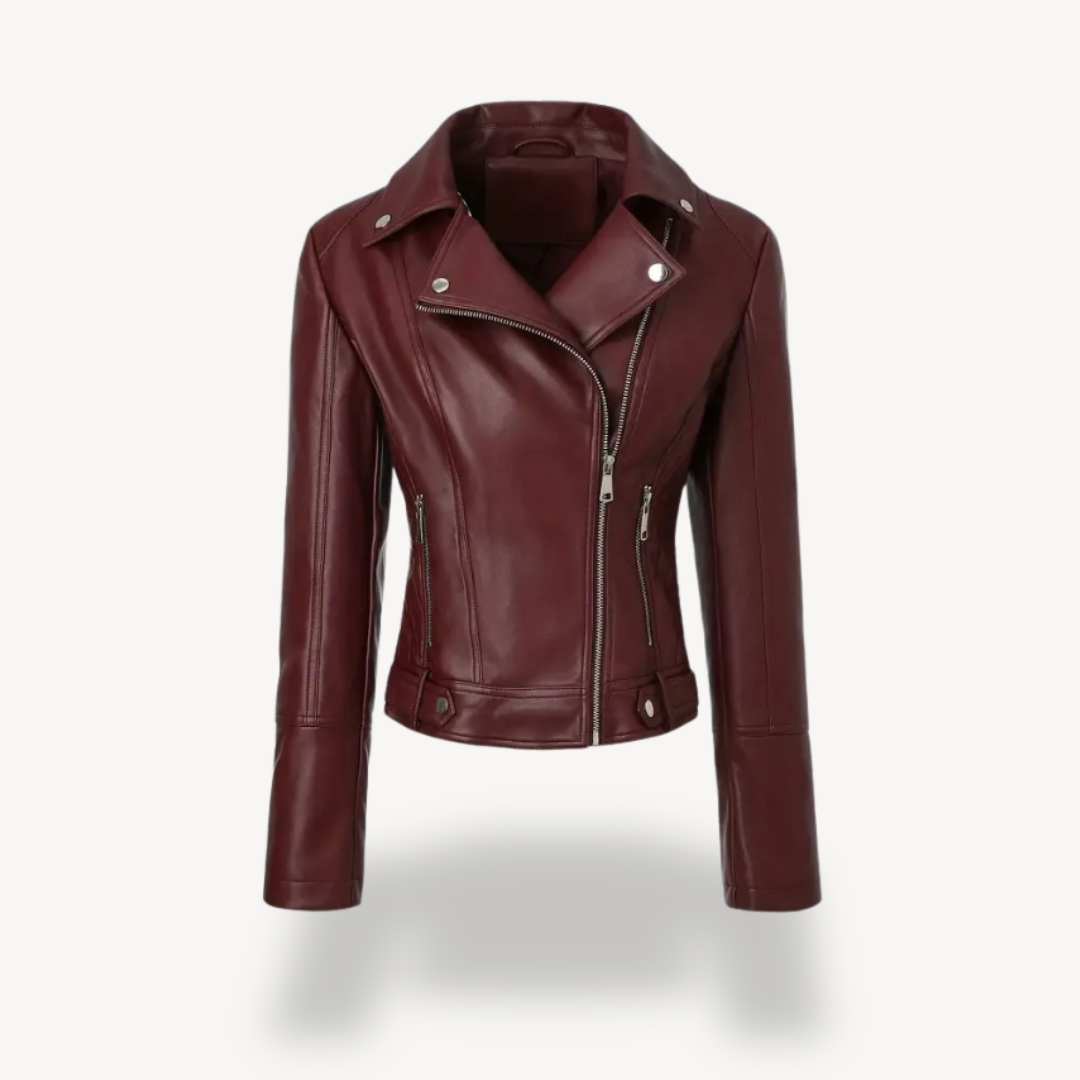 Drune | Fake-Leder Bikerjacke für Frauen