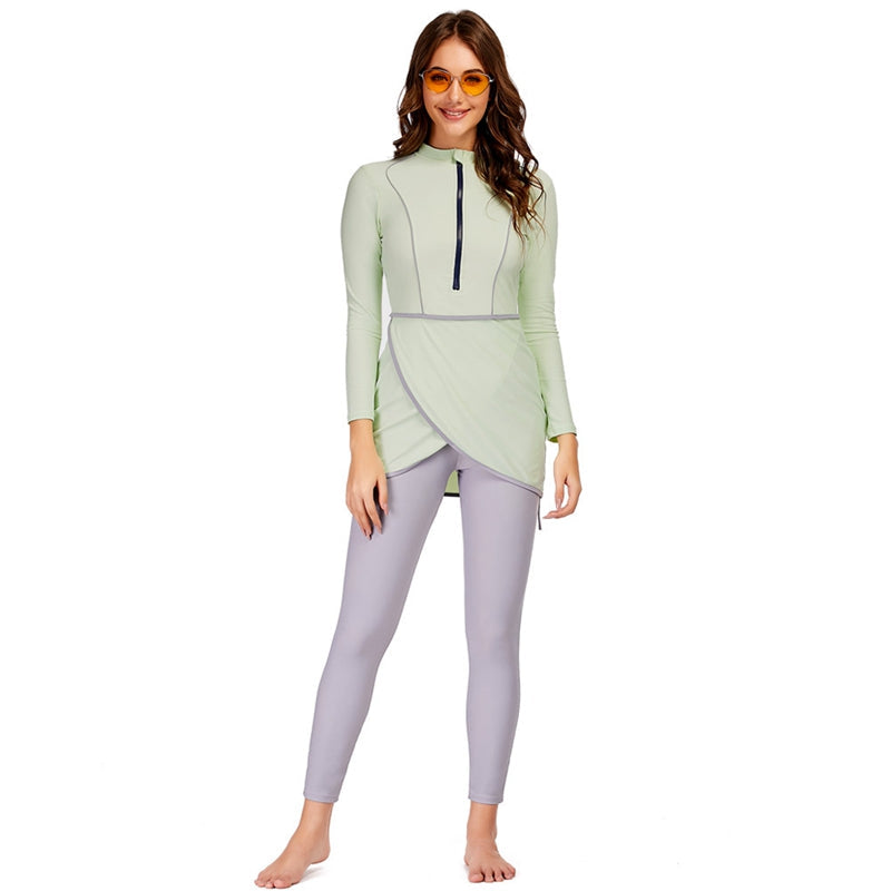 Drune | 3 Teile Set Halal Bademode Badeanzug Burkini Badeoutfit