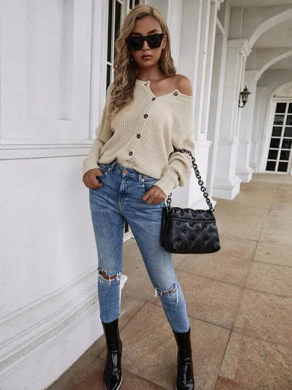 Drune | Frauen Strickjacke Pullover