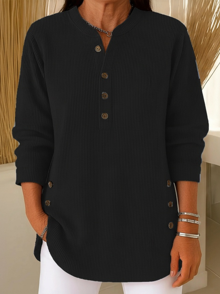 Drune | Gemütlicher Pullover mit schickem Knopfdetail