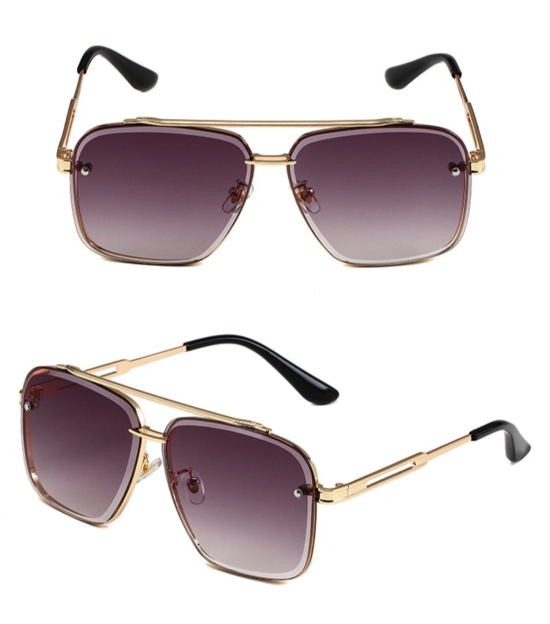 Drune | Doppelstrahl getrimmte Metallbox-Sonnenbrille