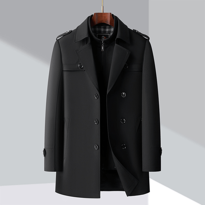 Drune | Herren Doppelreiher Trenchcoat