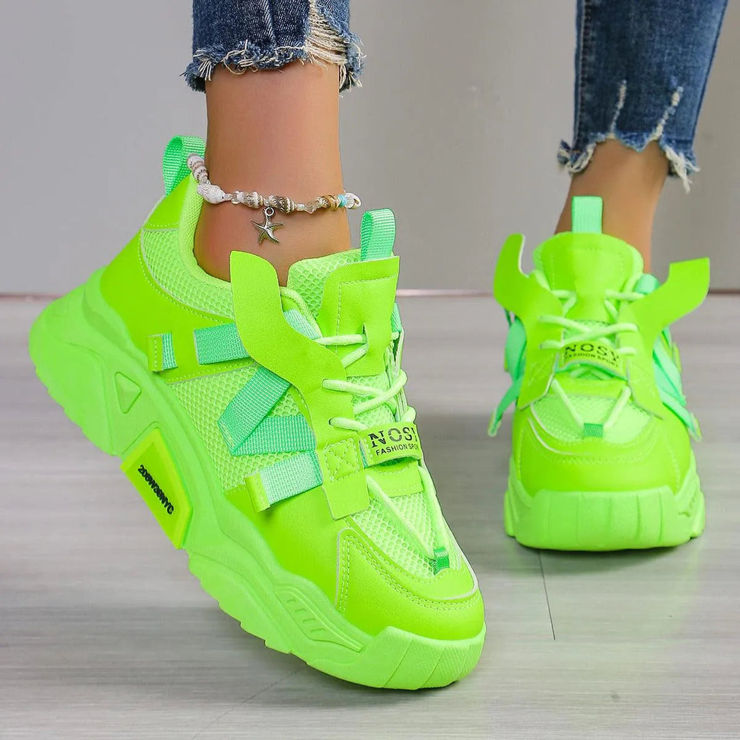 Drune | Mesh-Oberfläche Schuhe mit Plateau