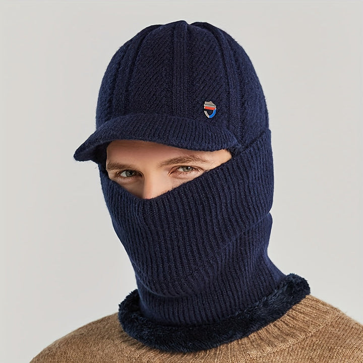 Drune | Casual Winter Vielseitige Strick-Balaclava und Nackenwärmer Set für Unisex